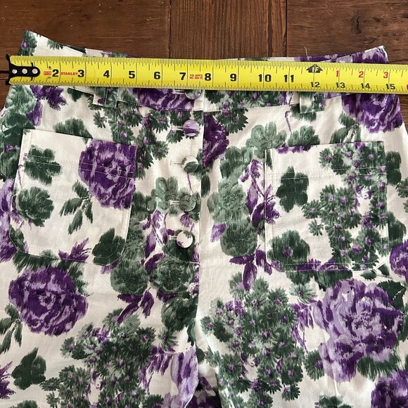 Sézane Chuck trousers in Maxi fleur violette, size 40, pre-owned - Picture 9 of 12